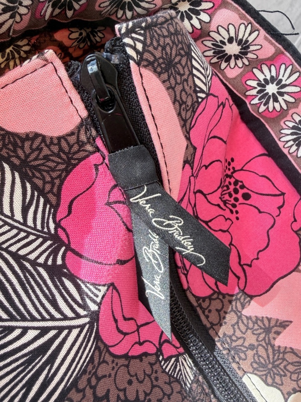 Vera Bradley Pink & Brown Floral Quilted Tote - Picture 2 of 5